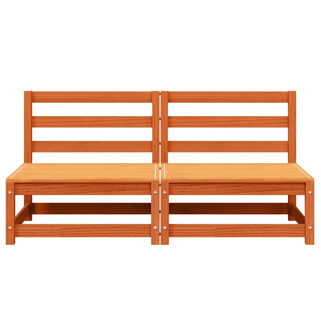 vidaXL Garden Sofa | Wax Brown | Solid pine wood | Medium | Modular