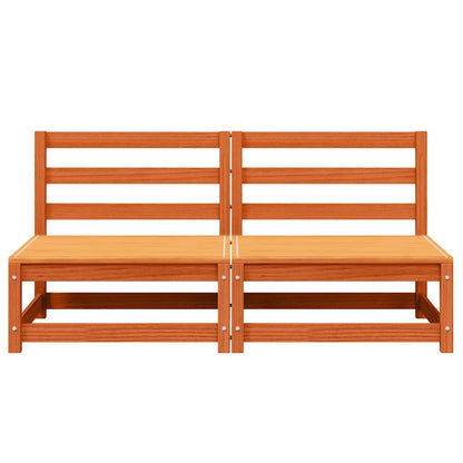 vidaXL Garden Sofa | Wax Brown | Solid pine wood | Medium | Modular