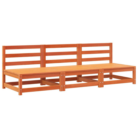 vidaXL Garden Sofa | Wax Brown | Solid pine wood | 70 x 70 x 67 cm | Modular