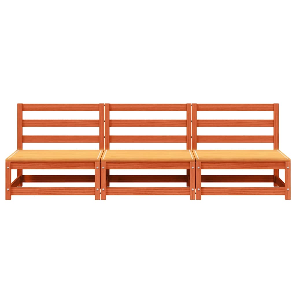 vidaXL Garden Sofa | Wax Brown | Solid pine wood | 70 x 70 x 67 cm | Modular
