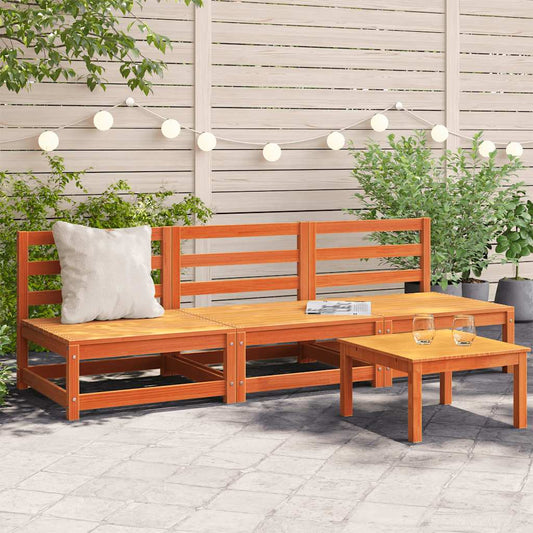 vidaXL Garden Sofa | Wax Brown | Solid pine wood | 70 x 70 x 67 cm | Modular