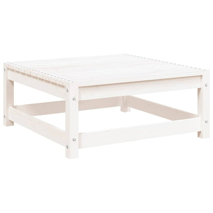 vidaXL Garden Footstool | White | Solid pine wood | 70x70x30 cm | Modular