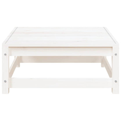 vidaXL Garden Footstool | White | Solid pine wood | 70x70x30 cm | Modular