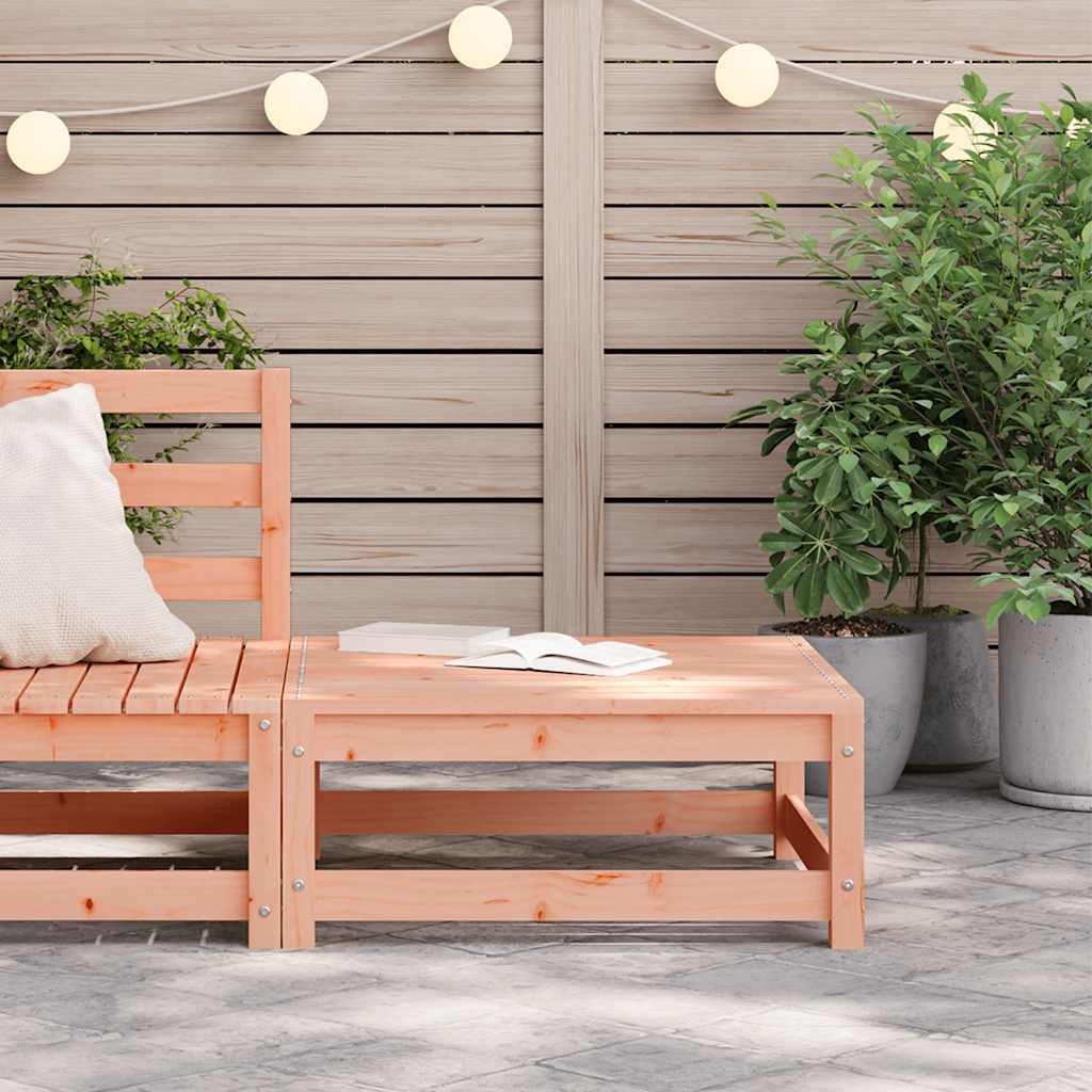 vidaXL Garden Footstool | Natural Wood | Solid Douglas Fir Wood | 70x70x30 cm