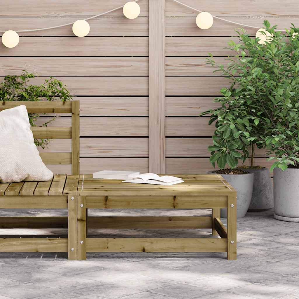 vidaXL Garden Footstool | Brown | Treated solid pine wood | Medium | Modular