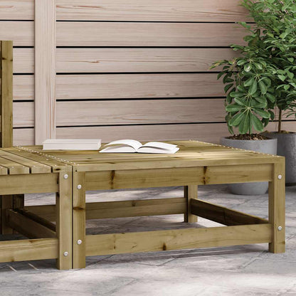vidaXL Garden Footstool | Brown | Treated solid pine wood | Medium | Modular