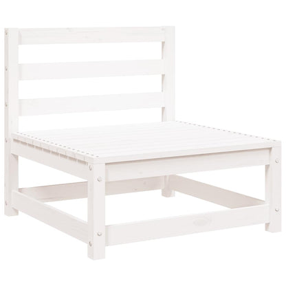 vidaXL Garden Sofa 3-Seater White Solid Wood Pine