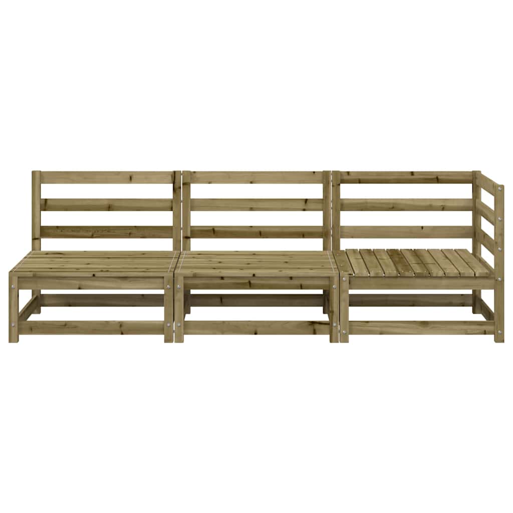vidaXL Garden Sofa 3-Seater Impregnated Wood Pine