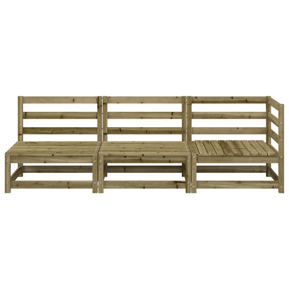 vidaXL Garden Sofa 3-Seater Impregnated Wood Pine