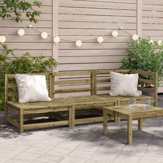 vidaXL Garden Sofa 3-Seater Impregnated Wood Pine