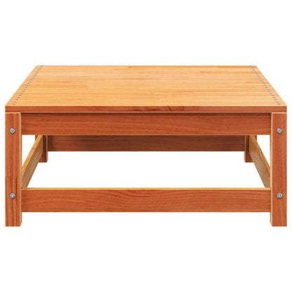 vidaXL Garden Sofa Armless with Footstool Wax Brown Solid Wood Pine