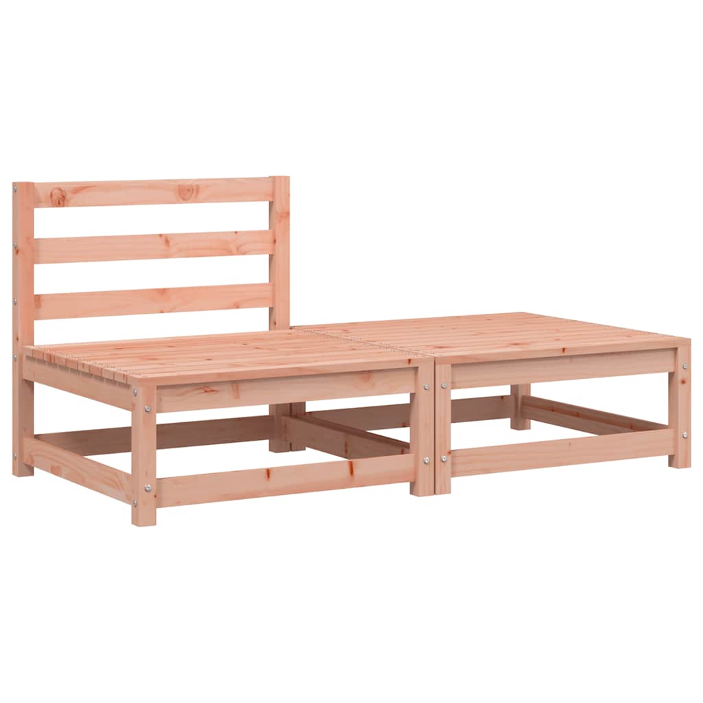 vidaXL Garden Sofa Armless with Footstool Solid Wood Douglas