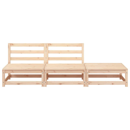 vidaXL Garden Sofa | Natural Wood | Solid Pine | Two-seater | Modular | Rustic