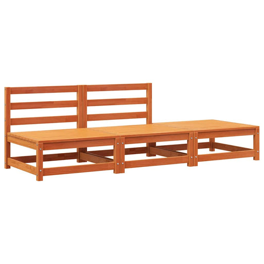 vidaXL Garden Sofa | Wax brown | Solid pine wood | Large | Modular | Garden Sofa