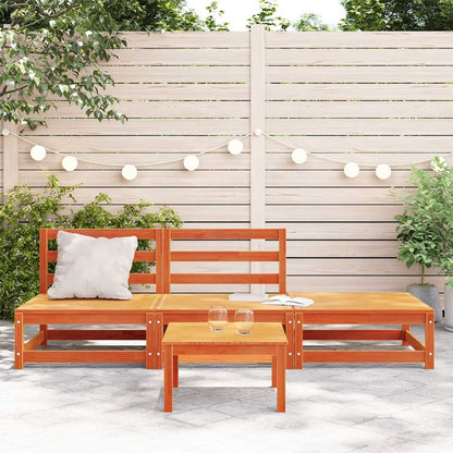 vidaXL Garden Sofa | Wax brown | Solid pine wood | Large | Modular | Garden Sofa