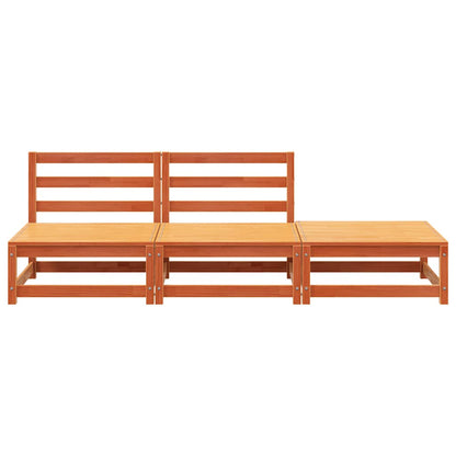 vidaXL Garden Sofa | Wax brown | Solid pine wood | Large | Modular | Garden Sofa