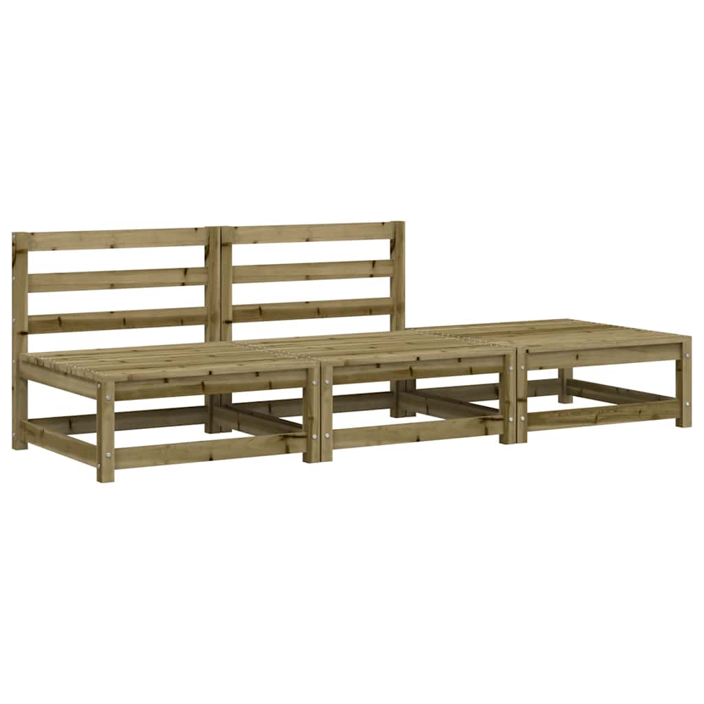 vidaXL Garden Sofa | Natural Pine | Solid Impregnated Pine Wood