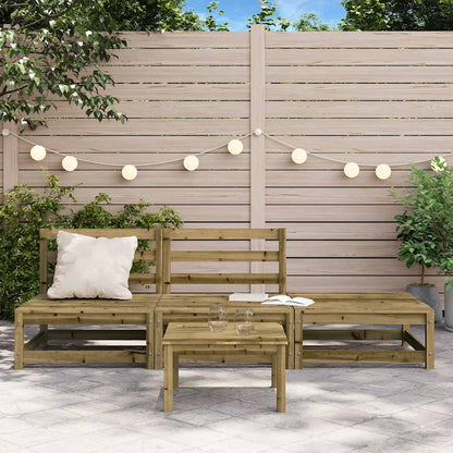 vidaXL Garden Sofa | Natural Pine | Solid Impregnated Pine Wood