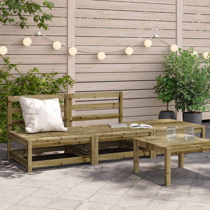 vidaXL Garden Sofa | Natural Pine | Solid Impregnated Pine Wood
