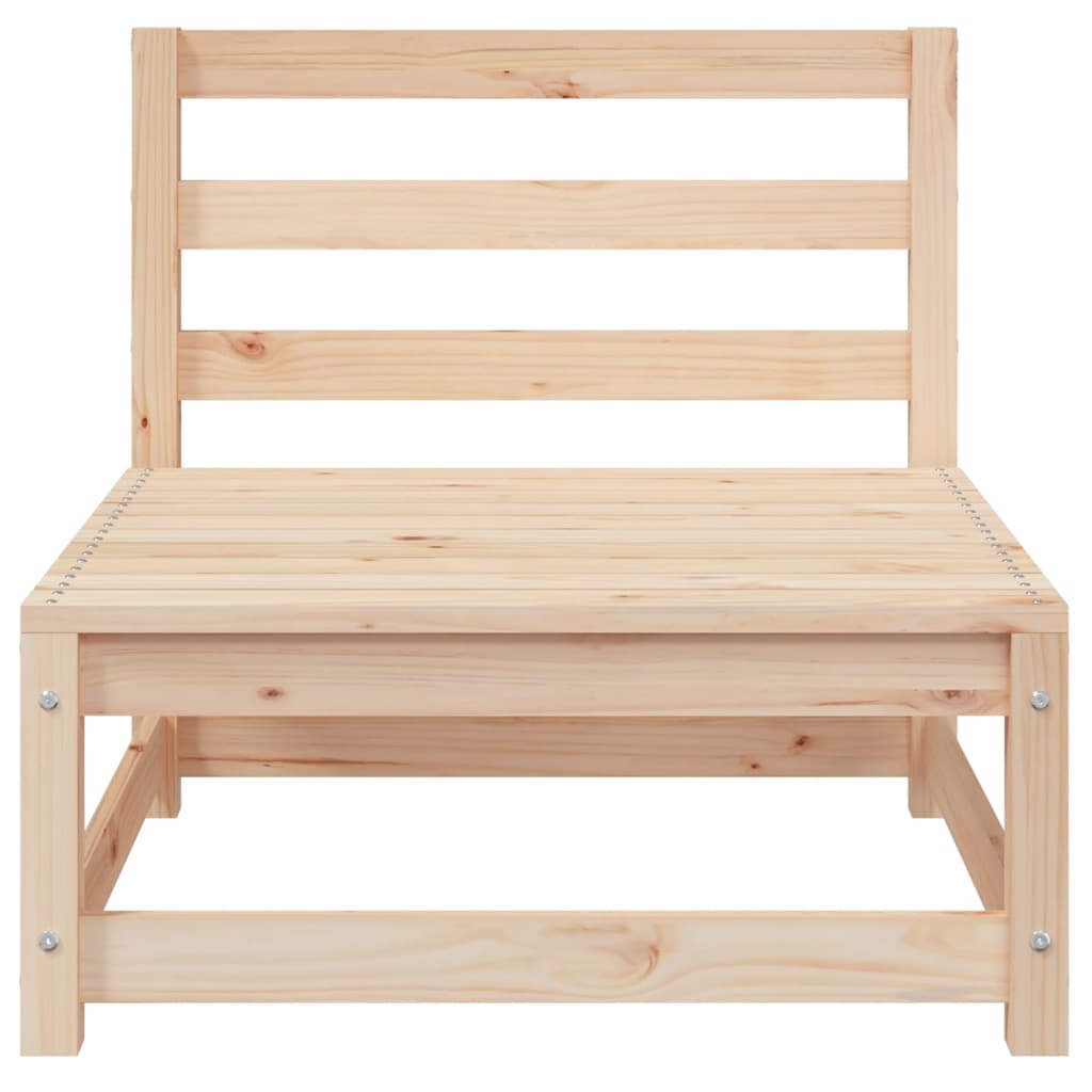 vidaXL Garden Sofa with Footstool 2-Seater Solid Wood Pine