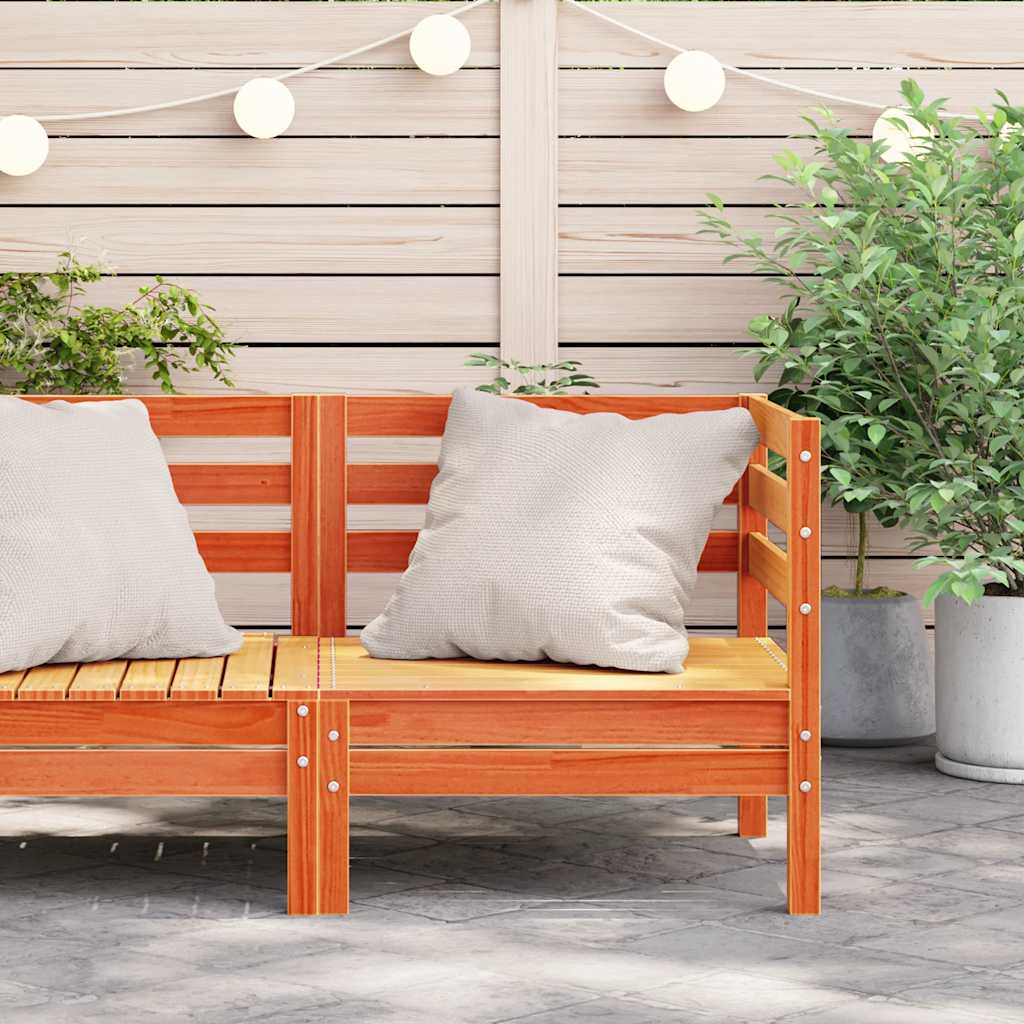 vidaXL Garden Sofa | Wax Brown | Solid pine wood | Medium | Modular
