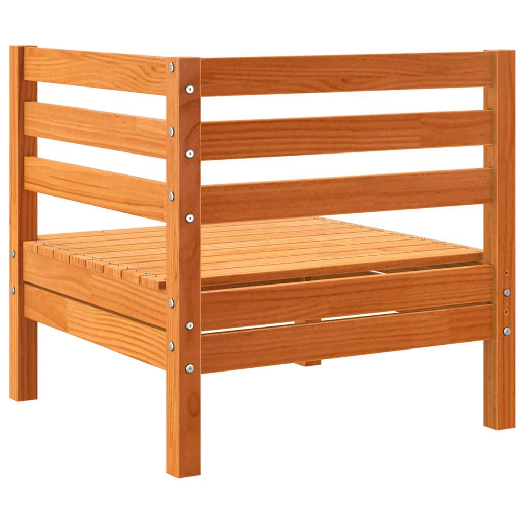 vidaXL Garden Sofa | Wax Brown | Solid pine wood | Medium | Modular