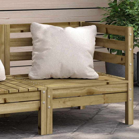 vidaXL Garden Sofa | Natural Wood | Vacuum pressure impregnated pinewood