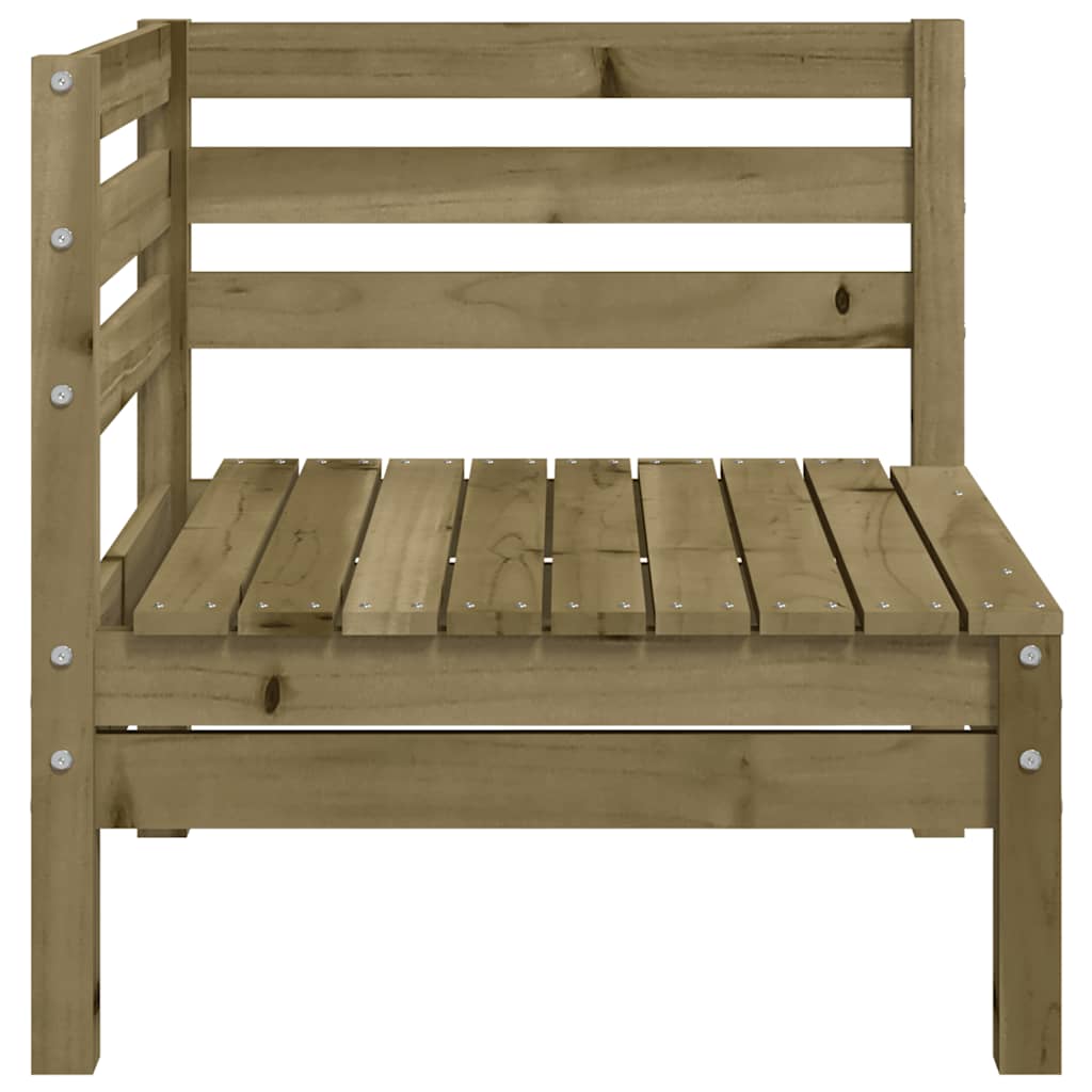 vidaXL Garden Sofa | Set of 2 | Natural Wood | Treated pinewood | Medium