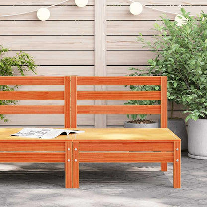 vidaXL Garden Sofa | Wax brown | Solid pine wood | Single unit size | Modular