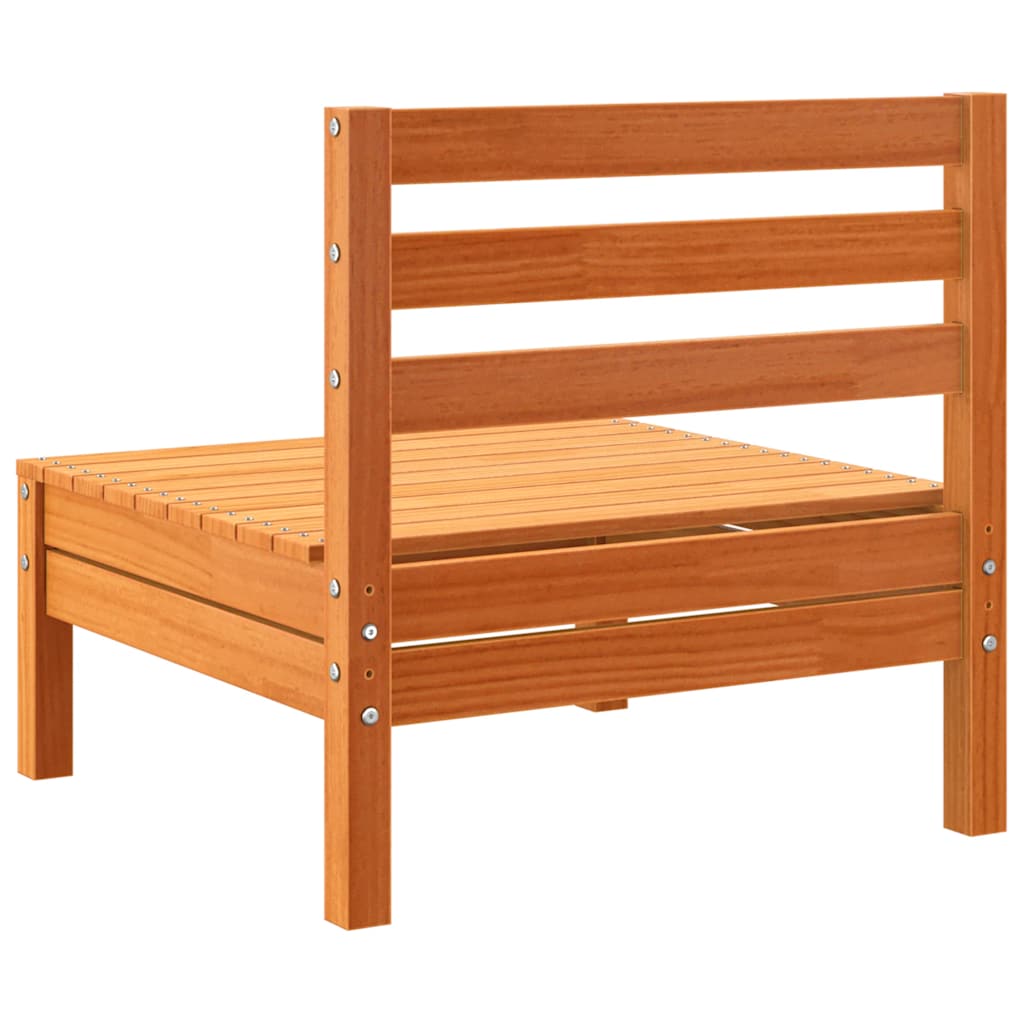 vidaXL Garden Sofa | Wax brown | Solid pine wood | Single unit size | Modular