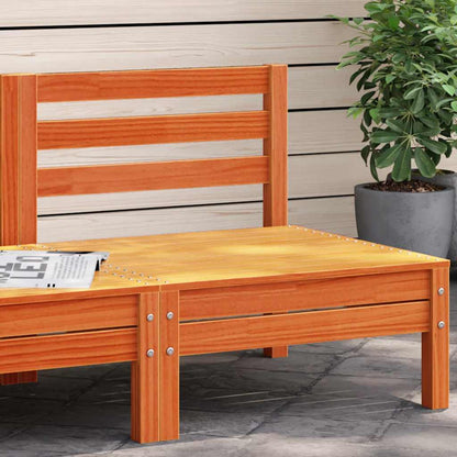 vidaXL Garden Sofa | Wax brown | Solid pine wood | Single unit size | Modular
