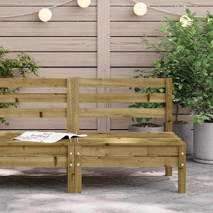 vidaXL Garden Sofa | Natural wood | Treated pine wood