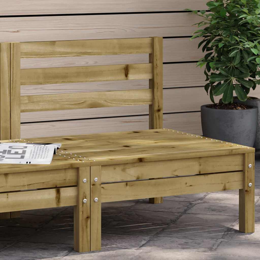 vidaXL Garden Sofa | Natural wood | Treated pine wood