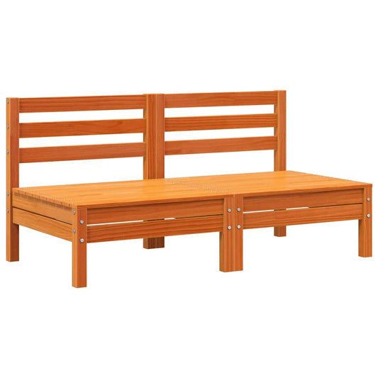 vidaXL Garden Sofa | Set of 2 | Wax Brown | Solid Pine Wood | Large | Modular