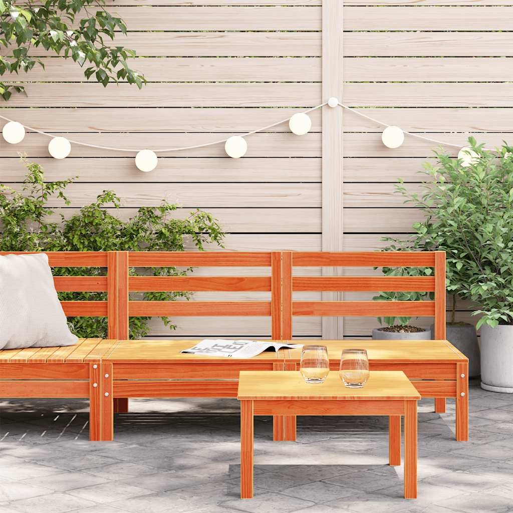 vidaXL Garden Sofa | Set of 2 | Wax Brown | Solid Pine Wood | Large | Modular