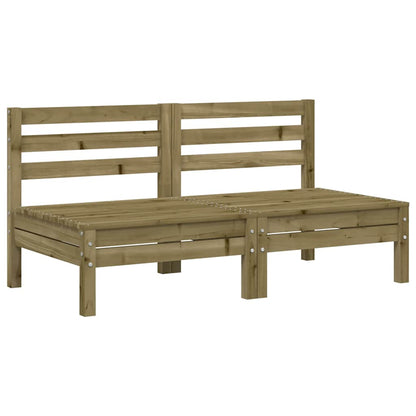 vidaXL Garden Sofa | Set of 2 | Natural Pine | Impregnated Pinewood | Medium