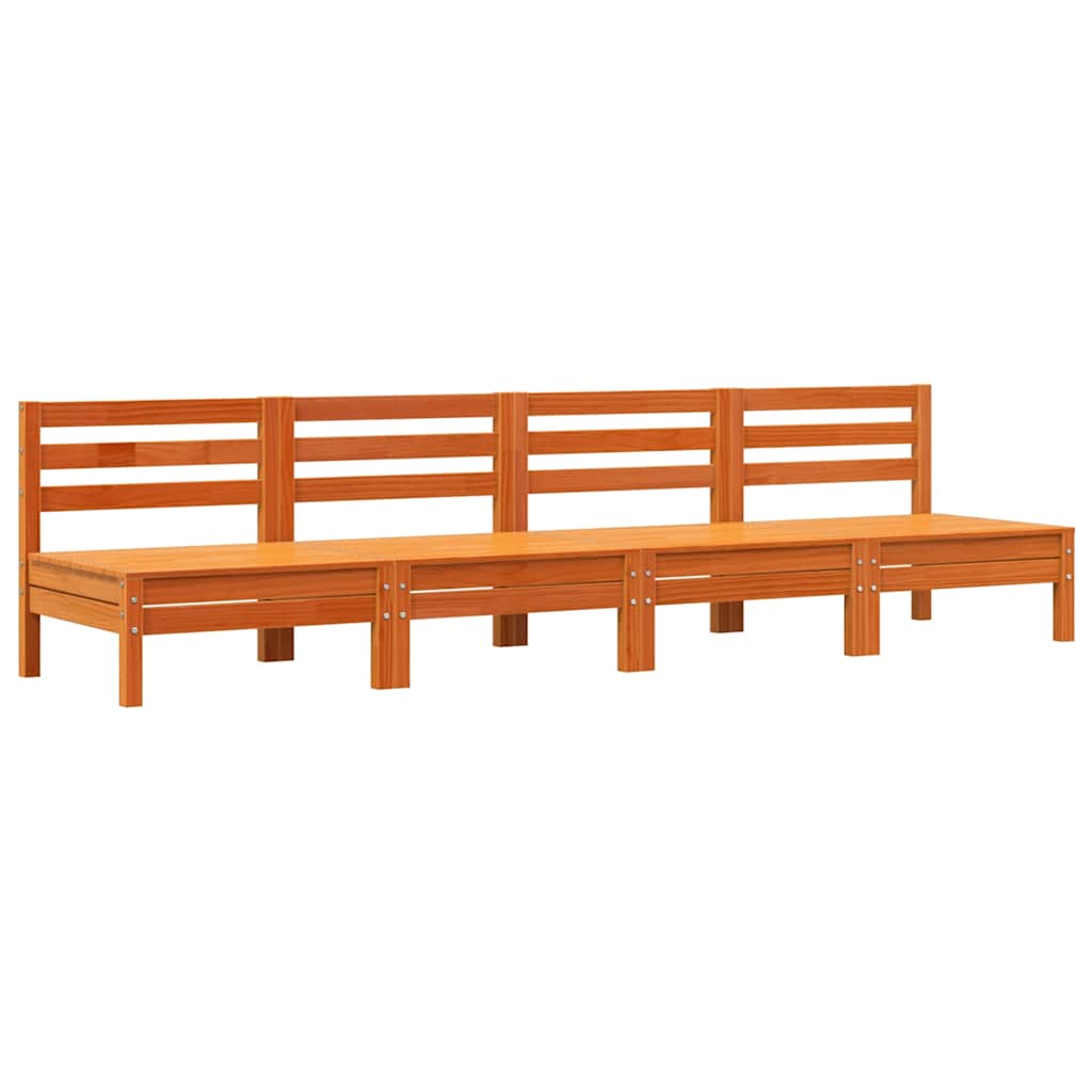 vidaXL Garden Sofa | Set of 4 | Wax brown | Solid pine wood | Standard | Modular