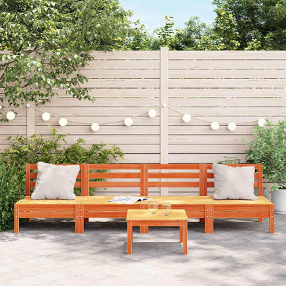 vidaXL Garden Sofa | Set of 4 | Wax brown | Solid pine wood | Standard | Modular
