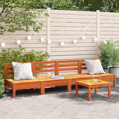 vidaXL Garden Sofa | Set of 4 | Wax brown | Solid pine wood | Standard | Modular