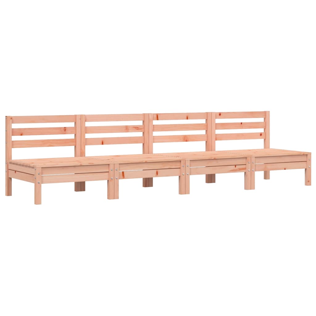 vidaXL Garden Sofa | Set of 4 | Natural Wood | Solid Douglas Fir wood | 63.5 cm
