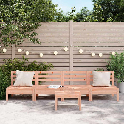 vidaXL Garden Sofa | Set of 4 | Natural Wood | Solid Douglas Fir wood | 63.5 cm