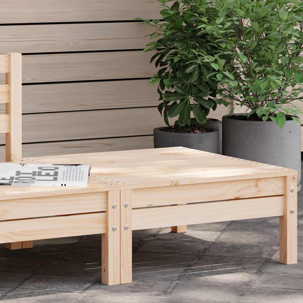 vidaXL Garden Footstool | Natural Wood | Solid Pine Wood | Standard | Modular