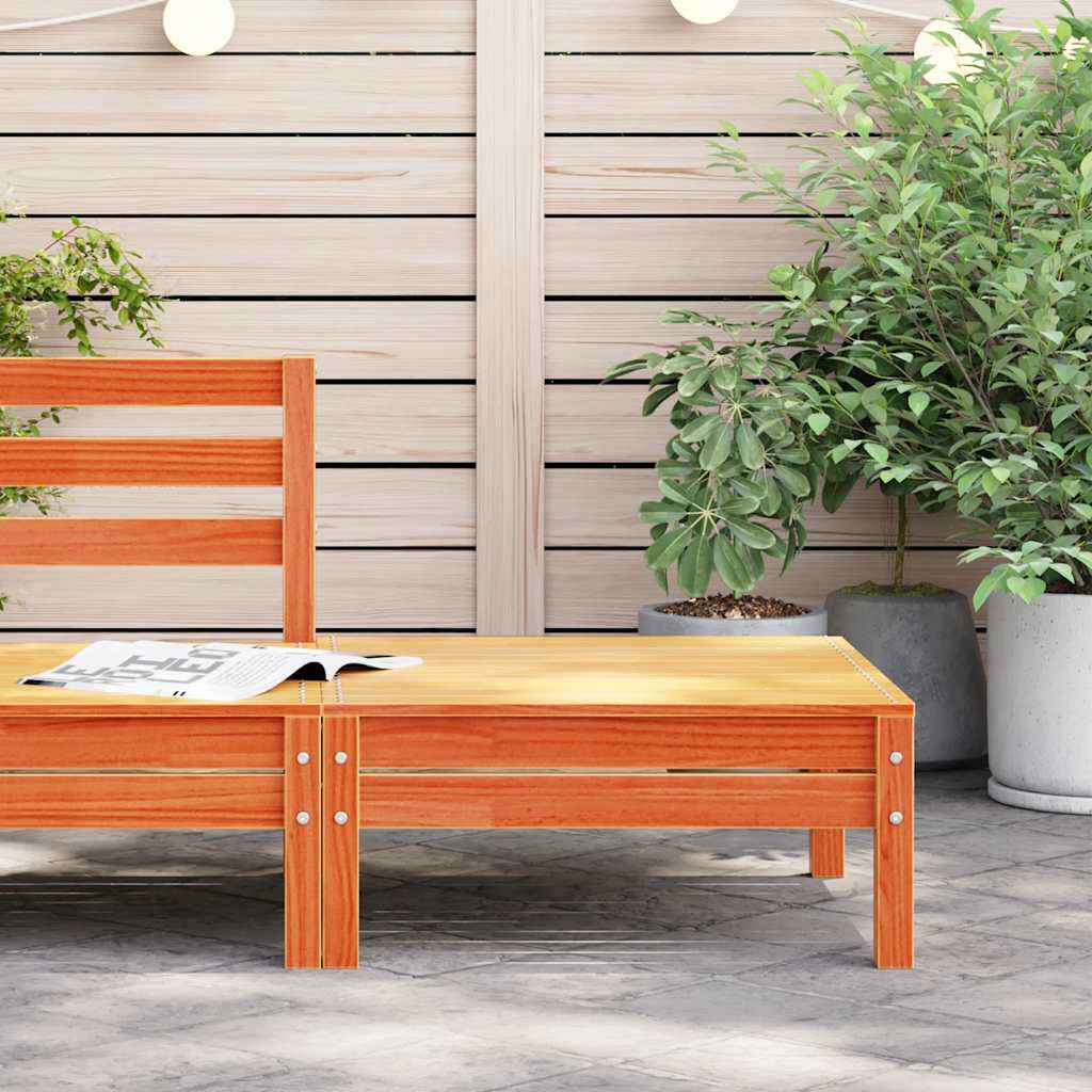 vidaXL Garden Footstool | Wax brown | Solid pine wood | Standard | Modular