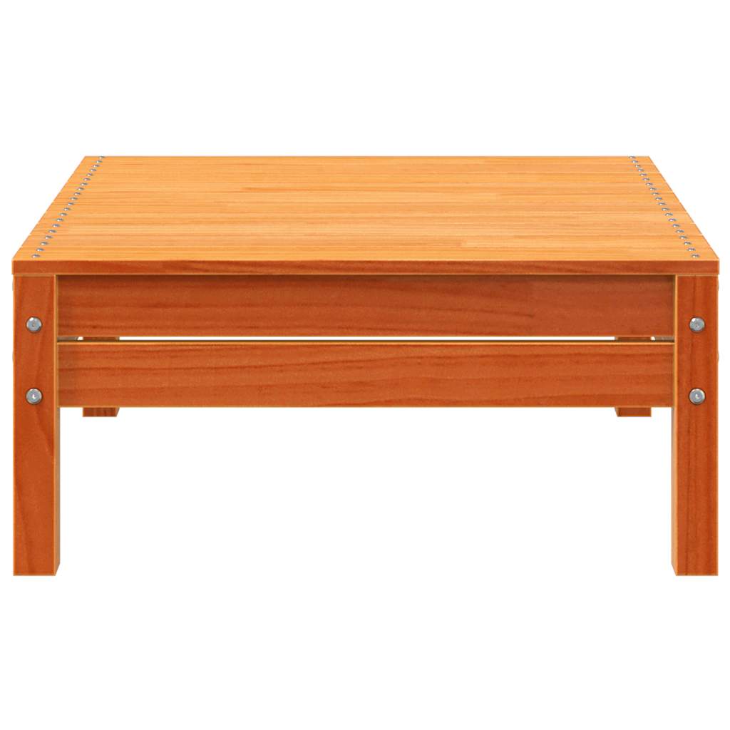 vidaXL Garden Footstool | Wax brown | Solid pine wood | Standard | Modular