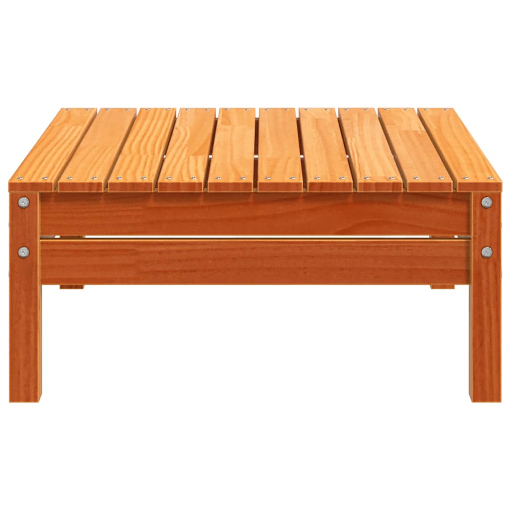vidaXL Garden Footstool | Wax brown | Solid pine wood | Standard | Modular
