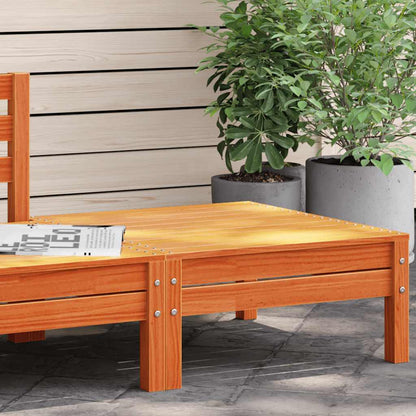 vidaXL Garden Footstool | Wax brown | Solid pine wood | Standard | Modular
