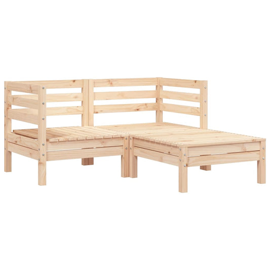 vidaXL Garden Sofa | Natural Pine | Solid pine wood | 2-Seater | Modular