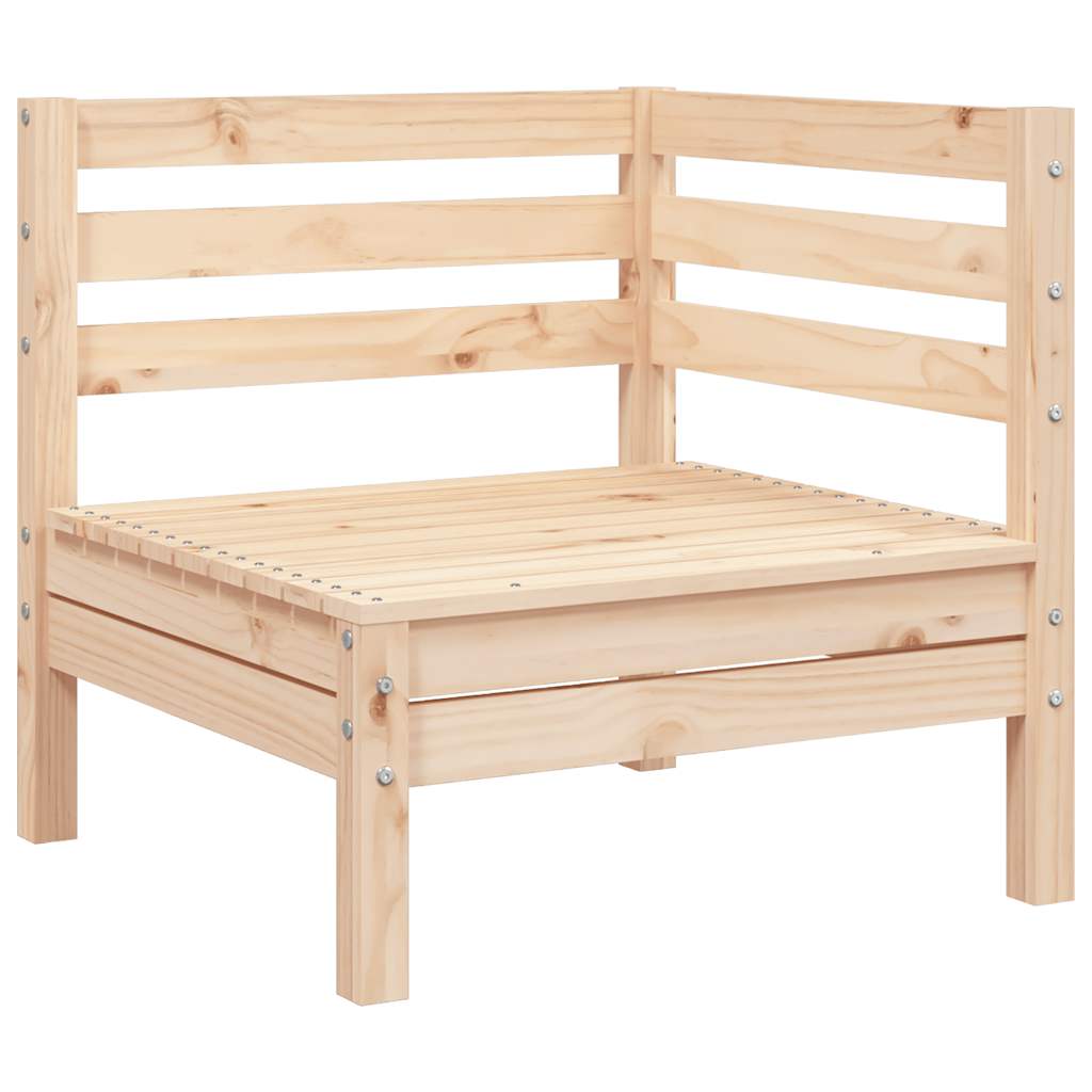 vidaXL Garden Sofa | Natural Pine | Solid pine wood | 2-Seater | Modular