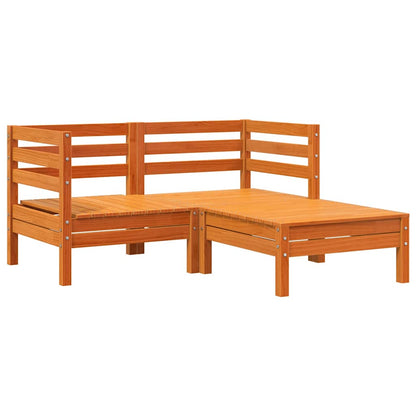 vidaXL Garden Sofa | Wax brown | Solid pine wood | 2-seater | Modular