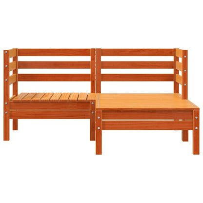 vidaXL Garden Sofa | Wax brown | Solid pine wood | 2-seater | Modular
